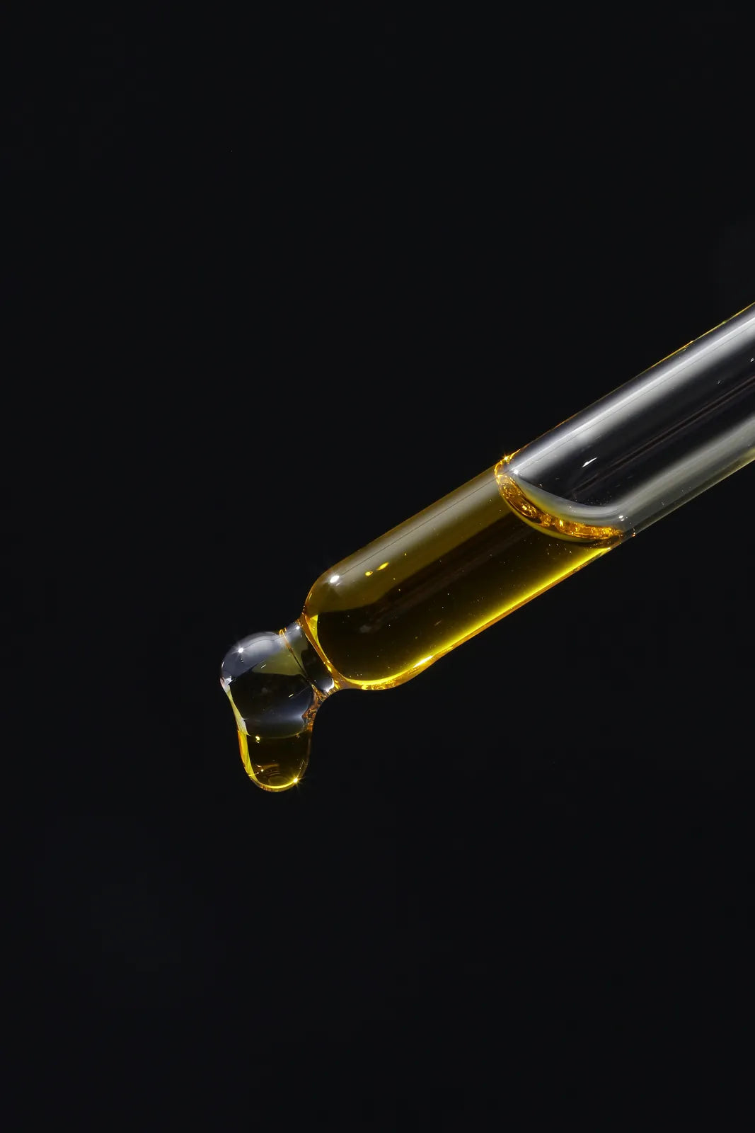 A drop of oil from a pipette